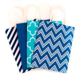 Hallmark 10.7" 12-Pack Assorted Kraft Paper Gift Bags -Fashion Accessories Store 10.7 Prints and Solids 12Pack Assorted Gift Bags 5EGB6051 05