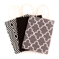 Hallmark 10.7" 12-Pack Assorted Kraft Paper Gift Bags -Fashion Accessories Store 10.7 Prints and Solids 12Pack Assorted Gift Bags 5EGB6051 07