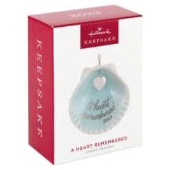 Hallmark A Heart Remembered 2023 Porcelain Ornament -Fashion Accessories Store A Heart Remembered Seashell Keepsake Ornament 1799QHX3037 04