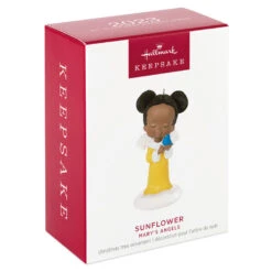 Hallmark Mary's Angels Sunflower Ornament -Fashion Accessories Store Angel on Cloud With Bluebird Keepsake Ornament 1599QXR8227 04