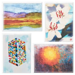 Hallmark ArtLifting Nature And Abstracts Blank Note Cards Assortment, Box Of 24 -Fashion Accessories Store ArtLifting Nature Art Assorted Boxed Blank Cards 3SOM1334 03