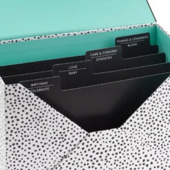 Hallmark Assorted All-Occasion Handmade Greeting Cards In Black Scattered Dot Organizer -Fashion Accessories Store Assorted AllOccasion Greeting Cards in Organizer 5EBN1121 06