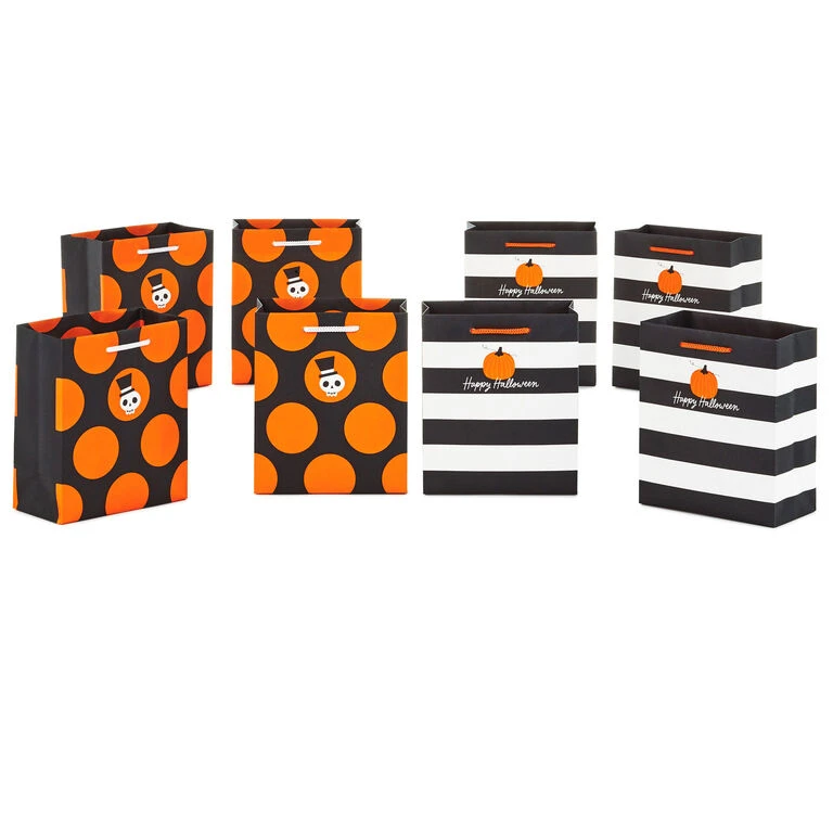Hallmark 6.5" Assorted 8-Pack Stylish Halloween Small Gift Bags 3 Hallmark 6.5" Assorted 8-Pack Stylish Halloween Small Gift Bags