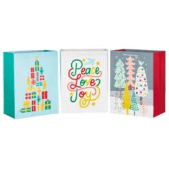 Hallmark 17" Assorted Mod Designs 3-Pack XXL Christmas Gift Bags