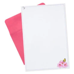 Hallmark Marjolein Bastin Pink Flowers Stationery Set, 40 Sheets -Fashion Accessories Store Bastin Pink Flowers Blank Sheets Stationery Set 1STN1142 04