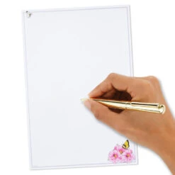 Hallmark Marjolein Bastin Pink Flowers Stationery Set, 40 Sheets -Fashion Accessories Store Bastin Pink Flowers Blank Sheets Stationery Set 1STN1142 06