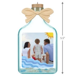 Hallmark A Day At The Beach Sun & Waves Personalized Photo Ornament -Fashion Accessories Store Beach Glass Bottle Personalized Christmas Ornament 2499QHE2118B4 03