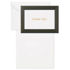 Hallmark Black And Gold Bulk Blank Thank-You Notes, Pack Of 50 12 Hallmark Black And Gold Bulk Blank Thank-You Notes, Pack Of 50 -Fashion Accessories Store Black and Gold Bulk Blank ThankYou Notes Assortment 1399WTU3882 03