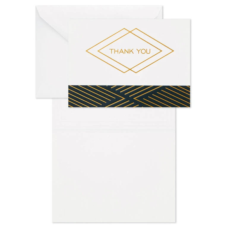 Hallmark Black And Gold Bulk Blank Thank-You Notes, Pack Of 50 6 Hallmark Black And Gold Bulk Blank Thank-You Notes, Pack Of 50 - Image 4