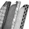 Hallmark Black And White Prints 3-Pack Reversible Wrapping Paper, 75 Sq. Ft. Total -Fashion Accessories Store Black and White Prints 3Pack Reversible Gift Wrap 5EWR6401 01