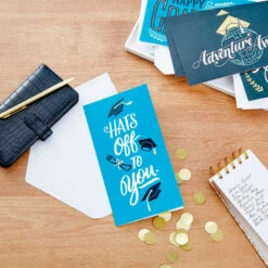 Hallmark Sophisticated Assorted Money Holder Graduation Cards, Pack Of 36 -Fashion Accessories Store Blue Black Money Holder Graduation Cards Assortment 5GEY1002 09