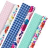 Hallmark Bright Florals 3-Pack Reversible Wrapping Paper, 120 Sq. Ft. Total 2 Hallmark Bright Florals 3-Pack Reversible Wrapping Paper, 120 Sq. Ft. Total -Fashion Accessories Store Bright Flowers 3Pack Reversible Wrapping Paper 5EWR2433 01
