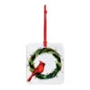 Cardinal On Holly Wreath Magnet Ornament And Matching Card -Fashion Accessories Store Cardinal Magnet Ornament With Card 2020230116 01