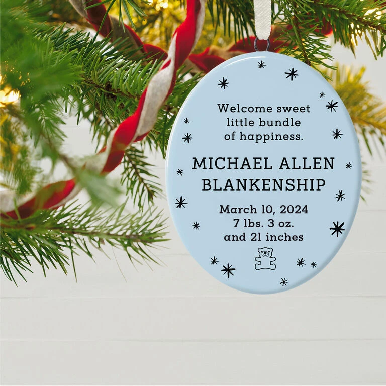 Hallmark Ceramic Personalized Ornament—Vertical Oval 3 Hallmark Ceramic Personalized Ornament—Vertical Oval - Image 2