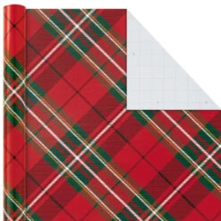 Hallmark Classic Plaids 4-Pack Wrapping Paper Assortment, 120 Sq. Ft. -Fashion Accessories Store Classic Plaids Christmas Wrapping Paper Assortment 5JXW1040 03