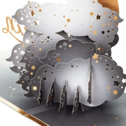 Hallmark Crescent Moon 3-D Pop-Up Halloween Card -Fashion Accessories Store Crescent Moon and Bats 3D PopUp Halloween Card 1299IEH3001 05