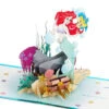 Hallmark Disney The Little Mermaid Wishing You Happiness 3D Pop-Up Card -Fashion Accessories Store Disney The Little Mermaid Ariel 3D PopUp Card for Her 1499LAD2902 01