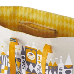 Hallmark Walt Disney World 50th Anniversary "it's A Small World" Canvas Tote Bag -Fashion Accessories Store Disney World its a small world Ride Tote Bag 1DYG2075 03