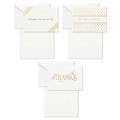 Hallmark Elegant Dimensions Boxed Blank Thank-You Notes Assortment, Pack Of 120 -Fashion Accessories Store Elegant Dimensions Assorted Boxed ThankYou Cards 5STZ1161 03