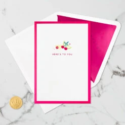 Hallmark Here's To You Cocktail Toast 3D Pop-Up Card -Fashion Accessories Store Fruit Cocktail Drinks Celebration 3D PopUp Card for Her 1299LAD2897 06