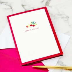 Hallmark Here's To You Cocktail Toast 3D Pop-Up Card -Fashion Accessories Store Fruit Cocktail Drinks Celebration 3D PopUp Card for Her 1299LAD2897 07