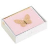 Hallmark Gold Butterfly On Pink Blank Note Cards, Box Of 8 -Fashion Accessories Store Gold Butterfly on Pink Blank Note Cards 1499CNT1125 01