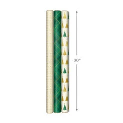 Hallmark Gold And Green 3-Pack Christmas Wrapping Paper Assortment, 120 Sq. Ft. 11 Hallmark Gold And Green 3-Pack Christmas Wrapping Paper Assortment, 120 Sq. Ft. -Fashion Accessories Store Gold and Green Assortment Christmas Gift Wrap 5JXW1204 04