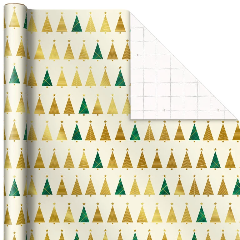 Hallmark Gold And Green 3-Pack Christmas Wrapping Paper Assortment, 120 Sq. Ft. 6 Hallmark Gold And Green 3-Pack Christmas Wrapping Paper Assortment, 120 Sq. Ft. - Image 5