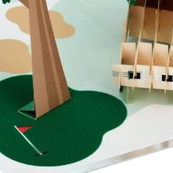 Hallmark Hope Your Day Is Good To A Tee Golf 3D Pop-Up Card -Fashion Accessories Store Golf Cart Pun Good Day 3D PopUp Card 5RZH1304 05