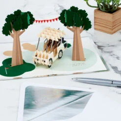Hallmark Hope Your Day Is Good To A Tee Golf 3D Pop-Up Card -Fashion Accessories Store Golf Cart Pun Good Day 3D PopUp Card 5RZH1304 08