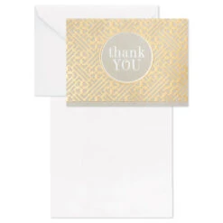 Hallmark Gray And Gold Bulk Blank Thank-You Notes, Pack Of 50 -Fashion Accessories Store Gray and Gold Bulk Blank ThankYou Notes Multipack 3THK2522 04