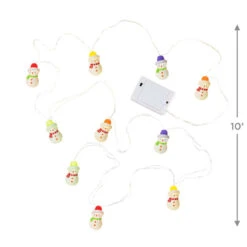 Hallmark Gumdrop Snowman 10-Light Christmas String Lights, 10' -Fashion Accessories Store Gumdrop Snowman Keepsake Christmas Light String 1QSB6279 03