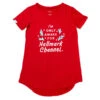 Hallmark Channel Only Awake Oversized Women's Red Sleep Shirt, Small/Medium -Fashion Accessories Store Hallmark Channel Only Awake Sleep Shirt 1XKT3531 01