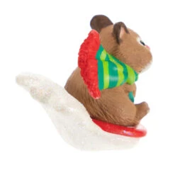 Hallmark Cute As A Button Special Edition Ornament -Fashion Accessories Store Hamster on Button Sled Keepsake Ornament 1599QXE3317 06