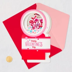 Hallmark All My Love Snow Globe Musical 3D Pop-Up Valentine's Day Card With Motion -Fashion Accessories Store Hearts Snow Globe 3D PopUp Music Motion Valentines Day Card 1299VAY9986 05