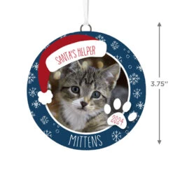 Hallmark Holiday Pet Personalized Text And Photo Ceramic Ornament -Fashion Accessories Store Holiday Pet Personalized Round Christmas Ornament 1999QHE1711B21 03