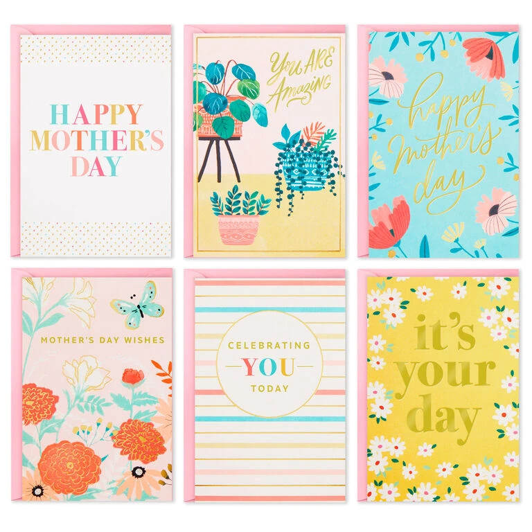 Hallmark Illustrated Floral Assorted Mother's Day Cards, Pack Of 36 3 Hallmark Illustrated Floral Assorted Mother's Day Cards, Pack Of 36