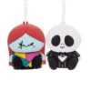 Better Together Disney Tim Burton's The Nightmare Before Christmas Jack And Sally Magnetic Hallmark Ornaments, Set Of 2 -Fashion Accessories Store Jack Skellington and Sally Christmas Ornaments 3HCM2400 01