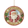 Enesco Jim Shore Dated 2023 Jolly Santa Ornament -Fashion Accessories Store Jim Shore 2023 Santa Merry Christmas Ornament 6012978 01