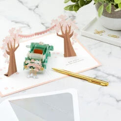 Hallmark Best Wishes For The Road Ahead 3D Pop-Up Wedding Card -Fashion Accessories Store Just Married Car 3D PopUp Wedding Card 1299LAD2903 08