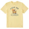 Life Is Good Call Me Old-Fashioned Men's Yellow T-Shirt, Large -Fashion Accessories Store Life Is Good Call Me OldFashioned Mens Yellow Tee 99326L 01