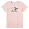 Life Is Good Keep It Simple Women's Pink T-Shirt, Small