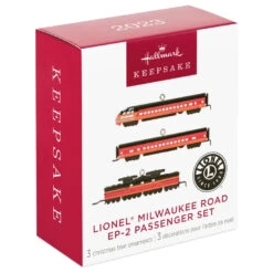 Hallmark Mini Lionel® Milwaukee Road EP-2 Passenger Ornaments, Set Of 3 -Fashion Accessories Store Lionel Trains Milwaukee Road Cars Keepsake Ornaments 2299QXM9287 04