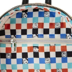 Loungefly Peanuts Snoopy And Woodstock Checkered Mini Backpack -Fashion Accessories Store Loungefly Peanuts Snoopy Checkered Mini Backpack PNBK0025 05