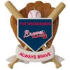 MLB Baseball Personalized Ornament, Braves™ -Fashion Accessories Store MLB Baseball Personalized Ornament Braves 2499QHE1913B100 01