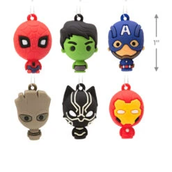 Mini Marvel Super Heroes Shatterproof Hallmark Ornaments, Set Of 6 -Fashion Accessories Store Marvel Super Heroes Miniature Christmas Ornaments Set of 6 2HCM9228 03