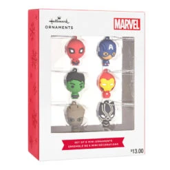 Mini Marvel Super Heroes Shatterproof Hallmark Ornaments, Set Of 6 -Fashion Accessories Store Marvel Super Heroes Miniature Christmas Ornaments Set of 6 2HCM9228 04