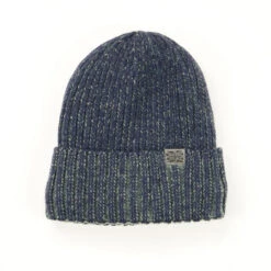 Britt’s Knits Navy Blue Ribbed Knit Men's Beanie Hat