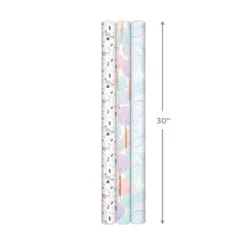 Hallmark Modern Muted 3-Pack Wrapping Paper, 55 Sq. Ft. Total -Fashion Accessories Store Modern Muted 3Pack Wrapping Paper Rolls 5EWR6369 08