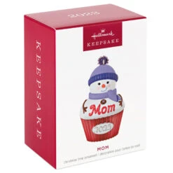 Hallmark Mom Cupcake 2023 Ornament -Fashion Accessories Store Mom Snowman Cupcake 2023 Keepsake Ornament 1399QGO2529 04